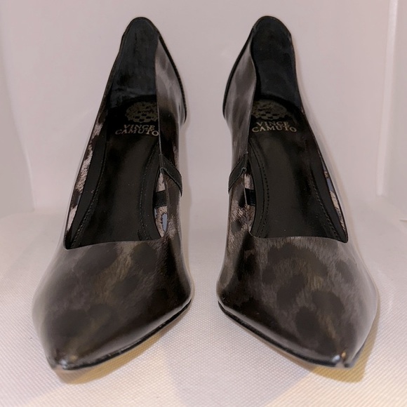 VINCE CAMUTO Anessta Clear Animal Leopard Print Heels Size 8.5M - EUC - Picture 3 of 11
